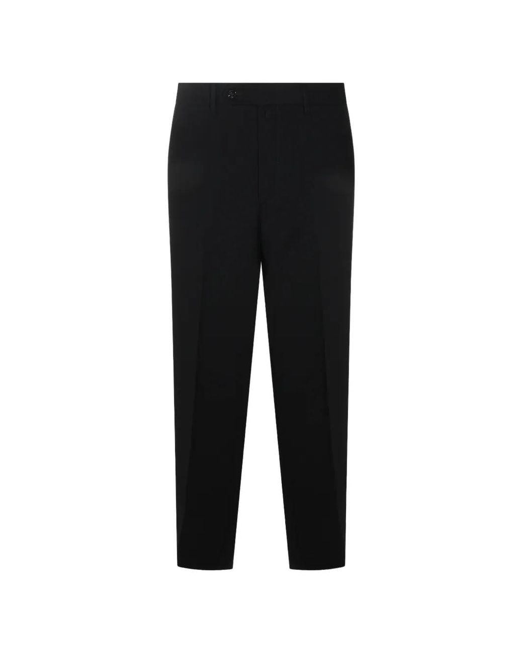Berwich Black Pressed-Crease Trousers for men