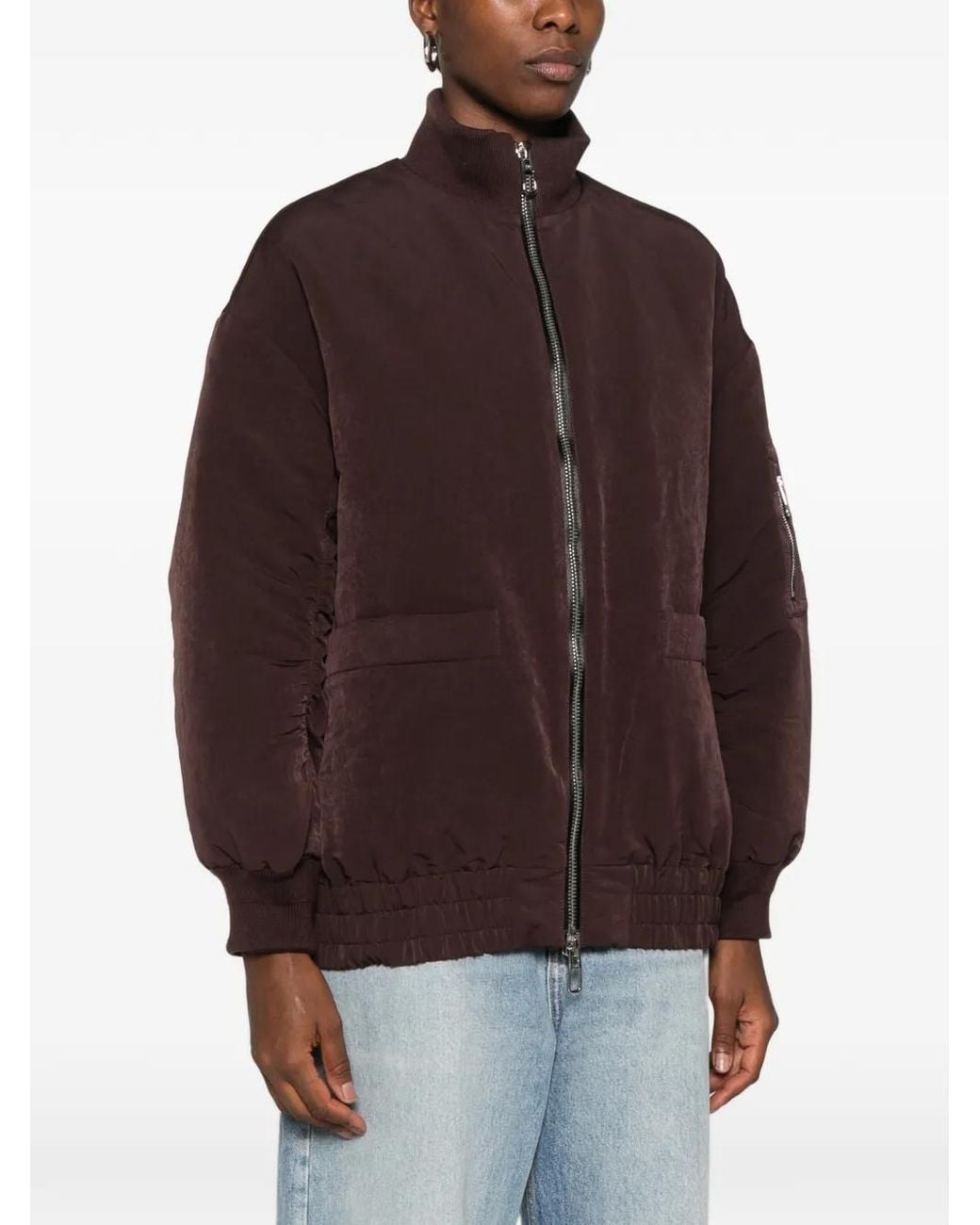 DUNO Brown Zip-Up Bomber Jacket