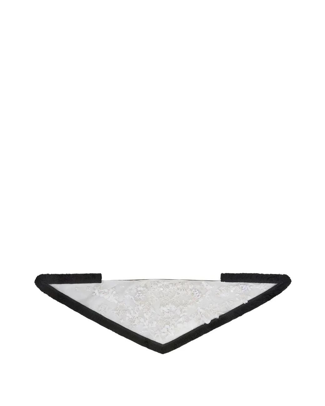 16Arlington White Bandana Brodé Mitzy À Franges