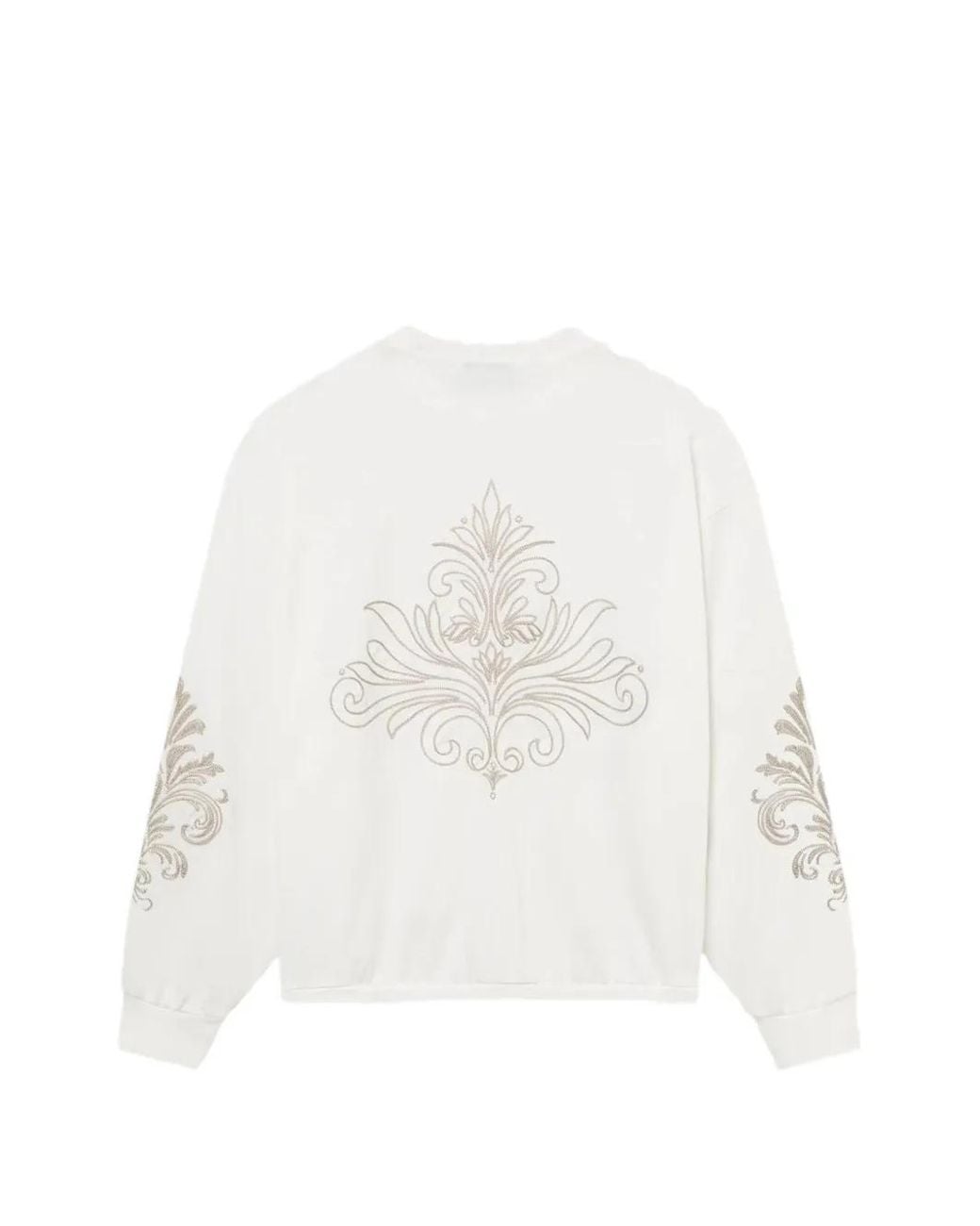 don't waste culture White Embroidered Crew-Neck Sweatshirt for men