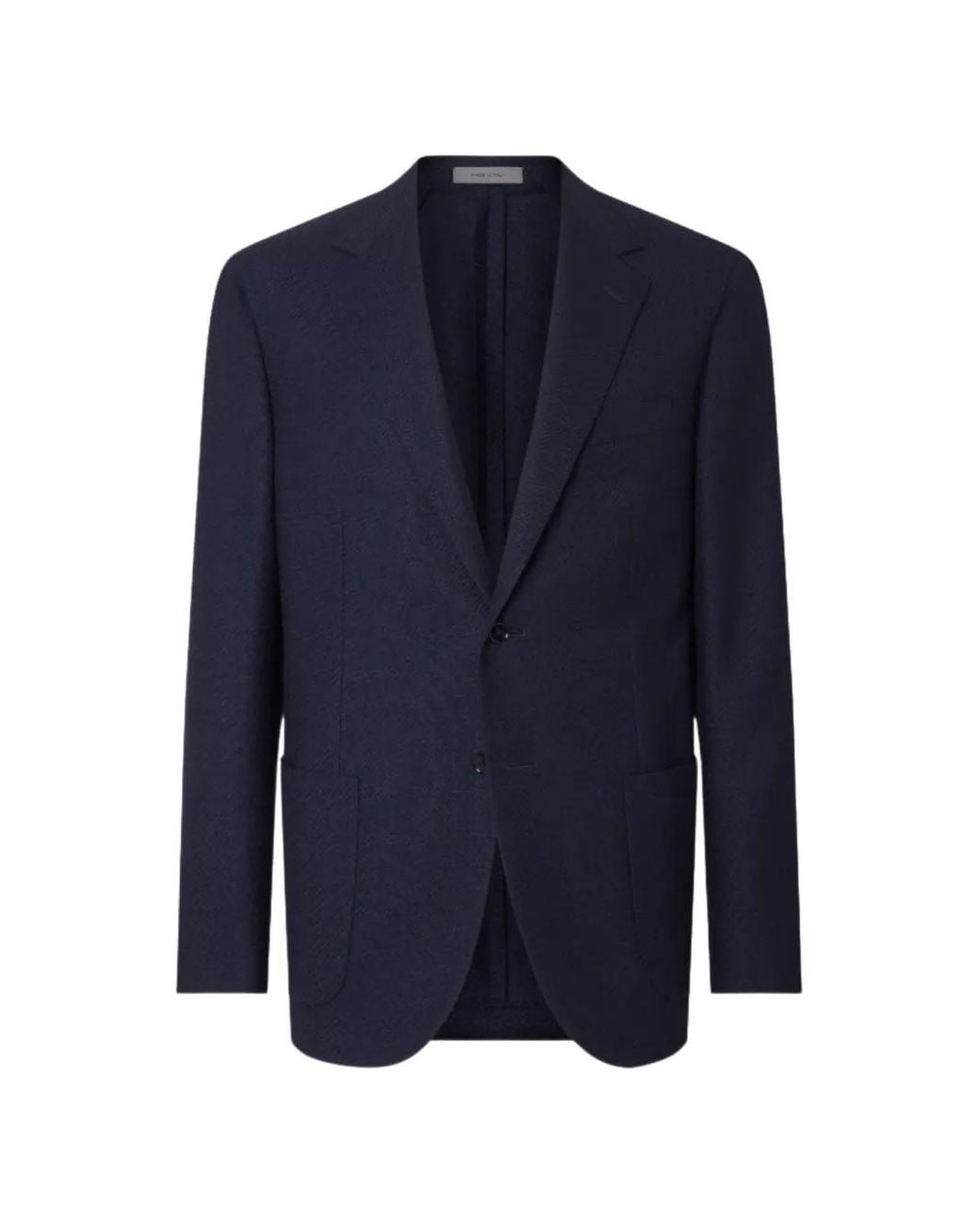 Corneliani Blue Twill-Weave Notched-Lapels Blazer for men