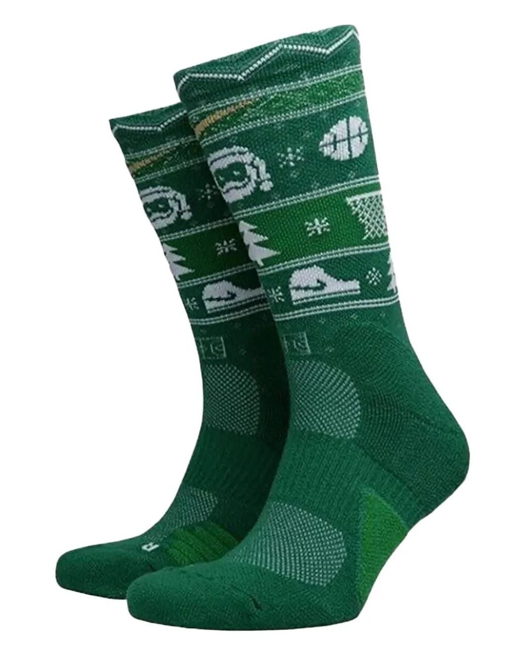 Nike Green Elite Christmas Socks