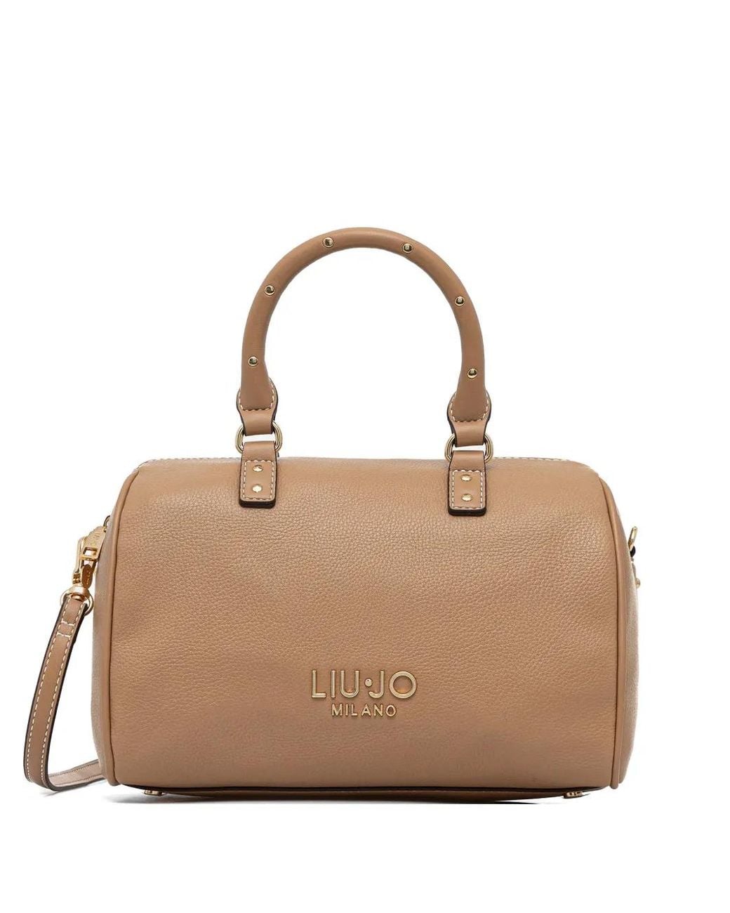 Borsa Tote Con Borchie di Liu Jo in Natural