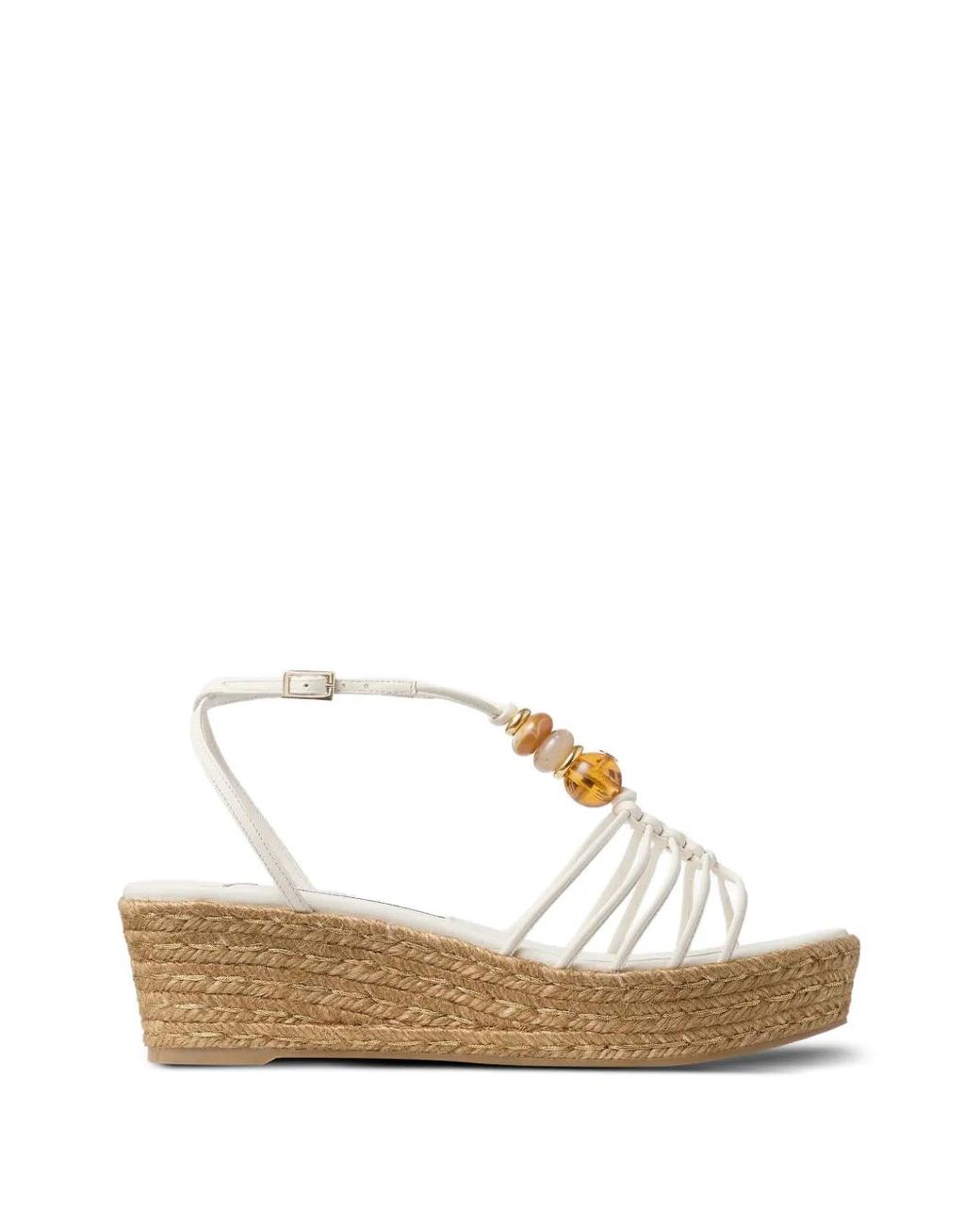 Jimmy Choo White Lemi Wedge 50 Sandals