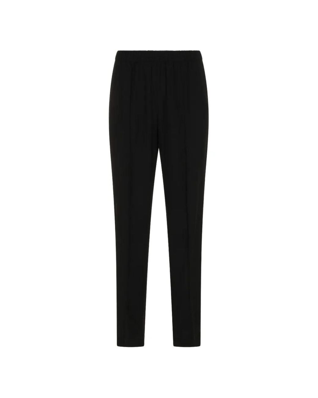 Fabiana Filippi Black Beaded-Trim Elasticated Trousers