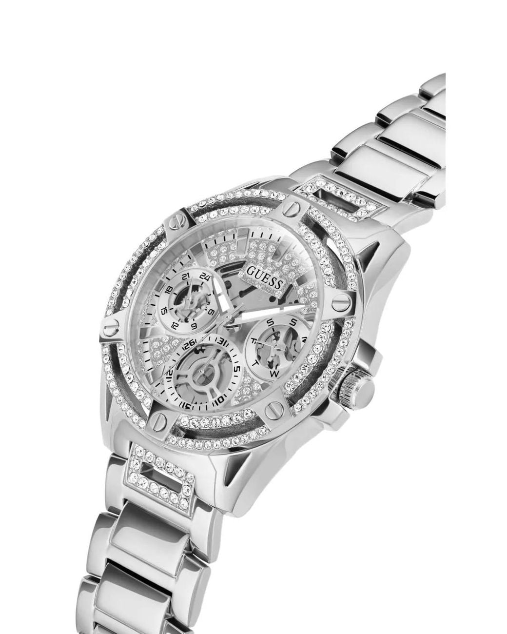 Guess White Crystal 30Mm Watch