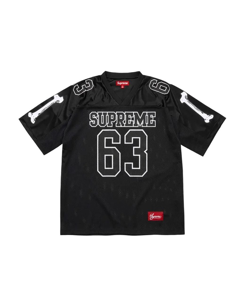 Supreme Black Stadium Bones Football T-Shirt for men
