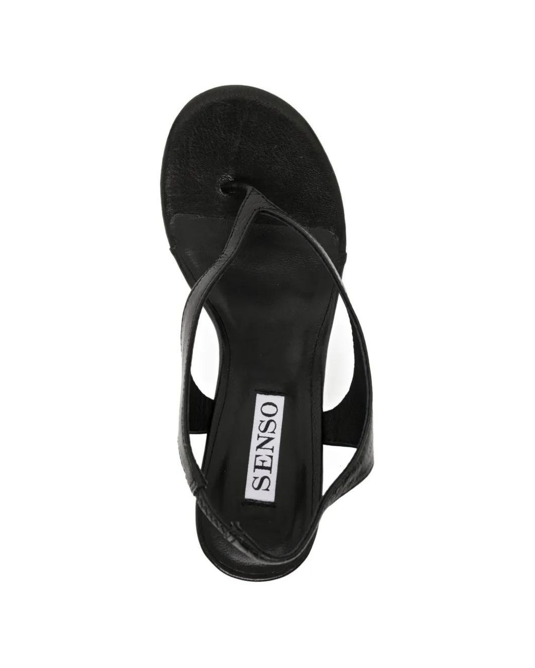 Senso Black 95Mm Yoto I Leather Sandals