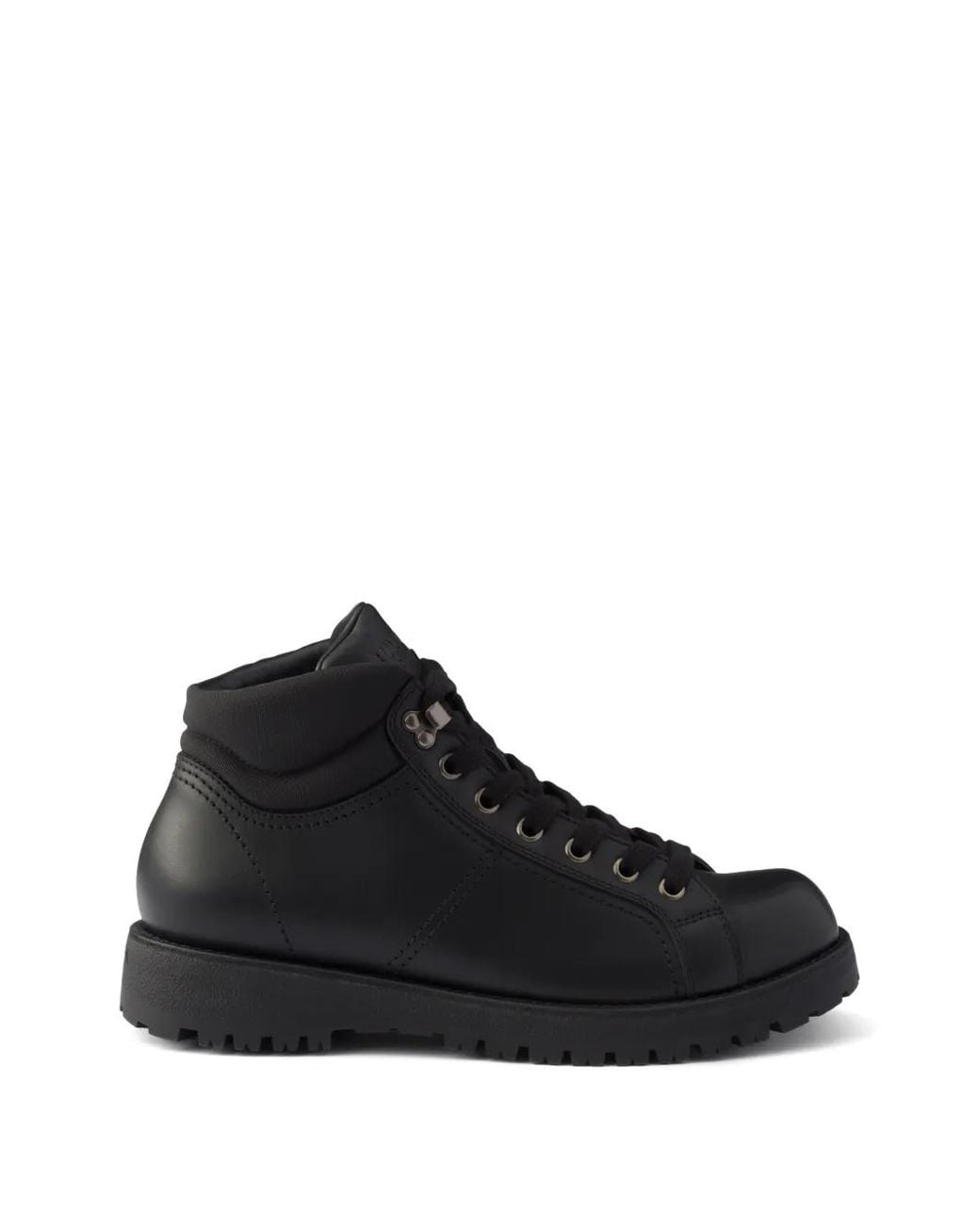 Stivali Stringati di Prada in Black da Uomo