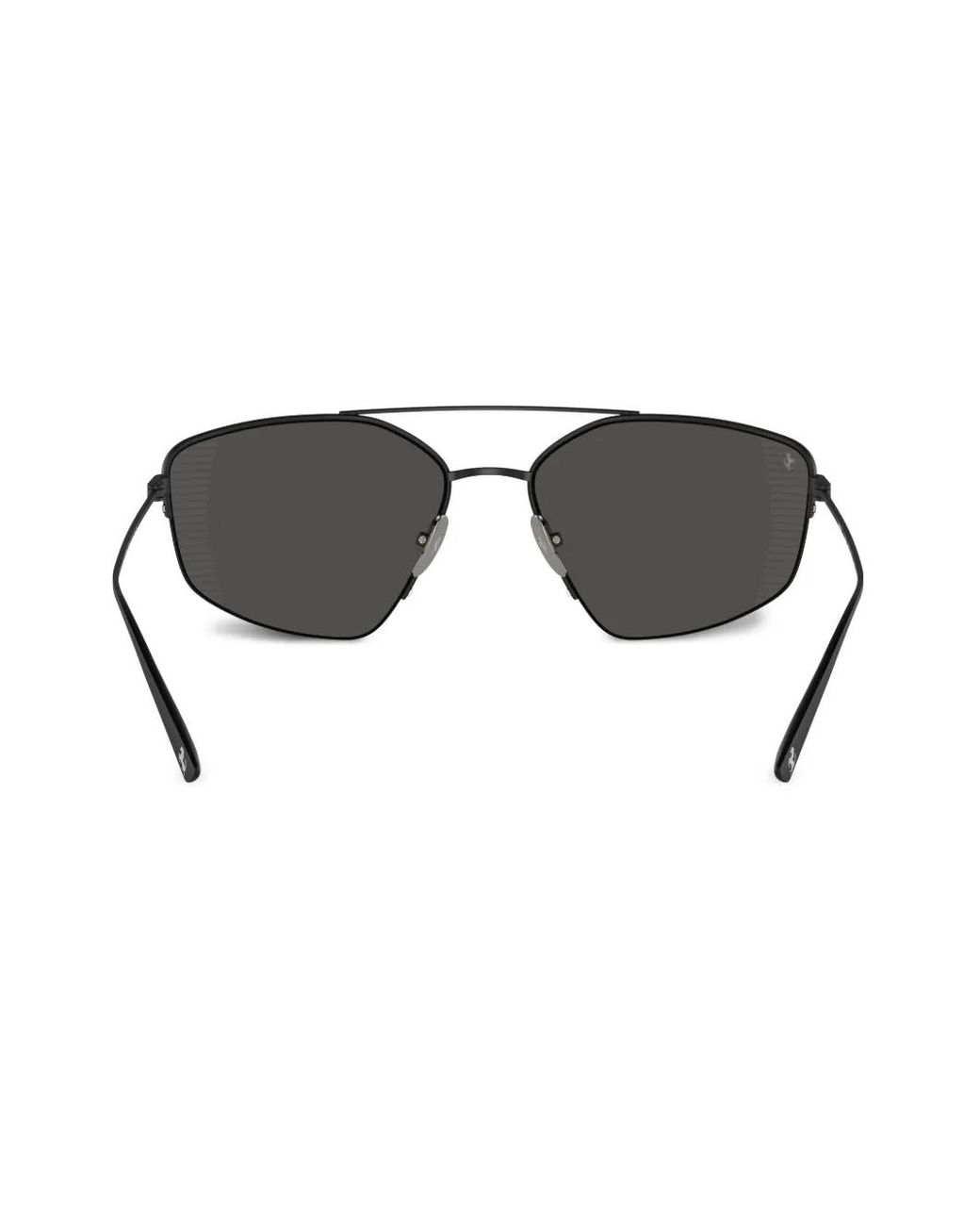 Ferrari Black Geometric-Frame Sunglasses for men