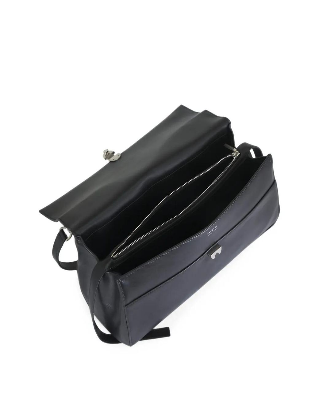 SAVETTE Black Soft Symmetry Leather Tote Bag