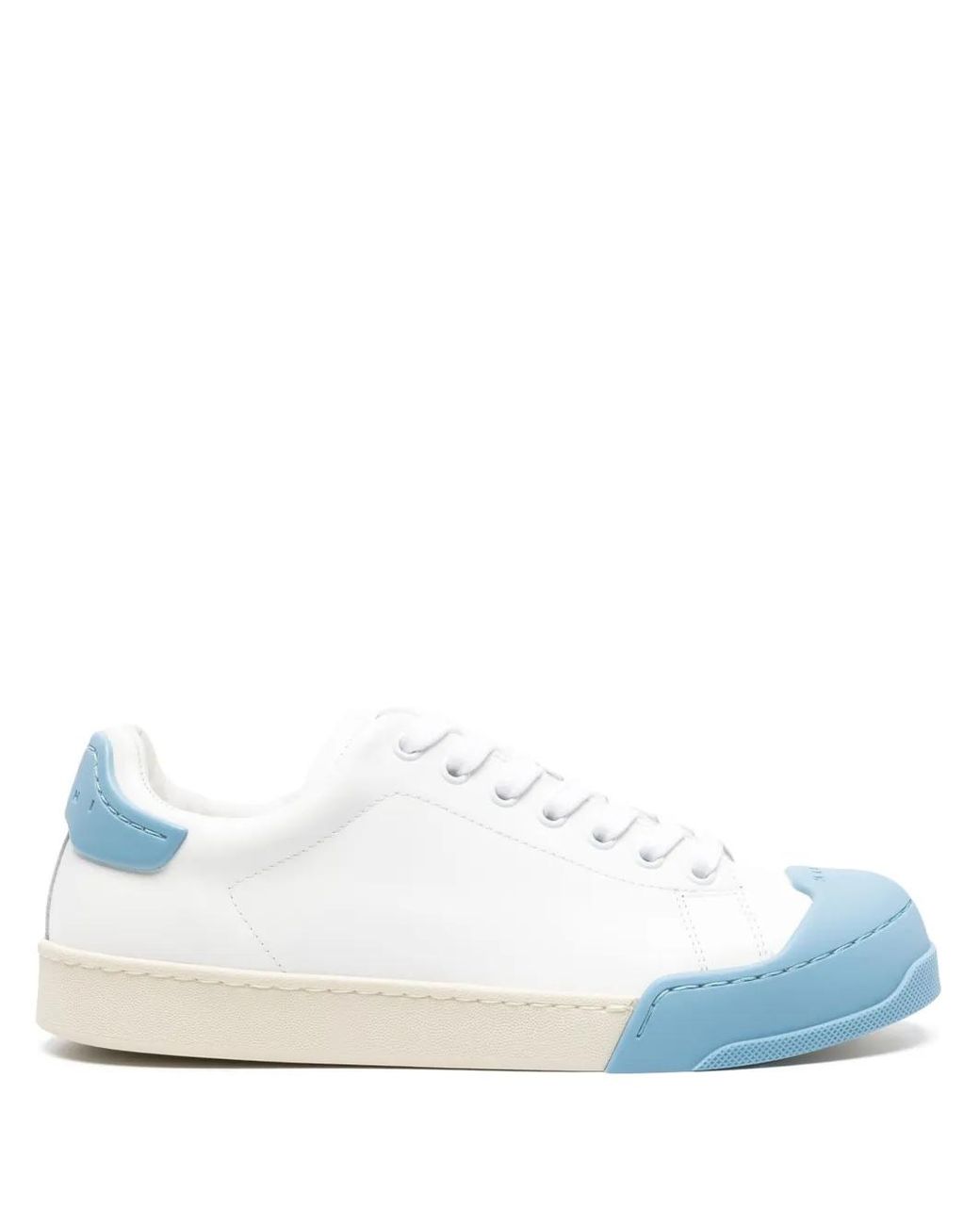 Marni White Dada Two-Tone Leather Sneakers
