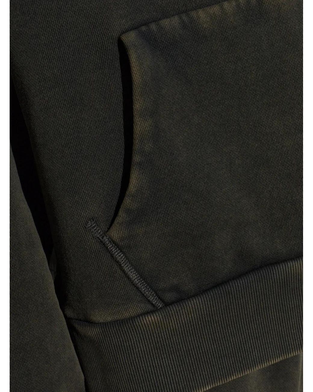 Entire studios Black Washed Cotton-Jersey Hoodie