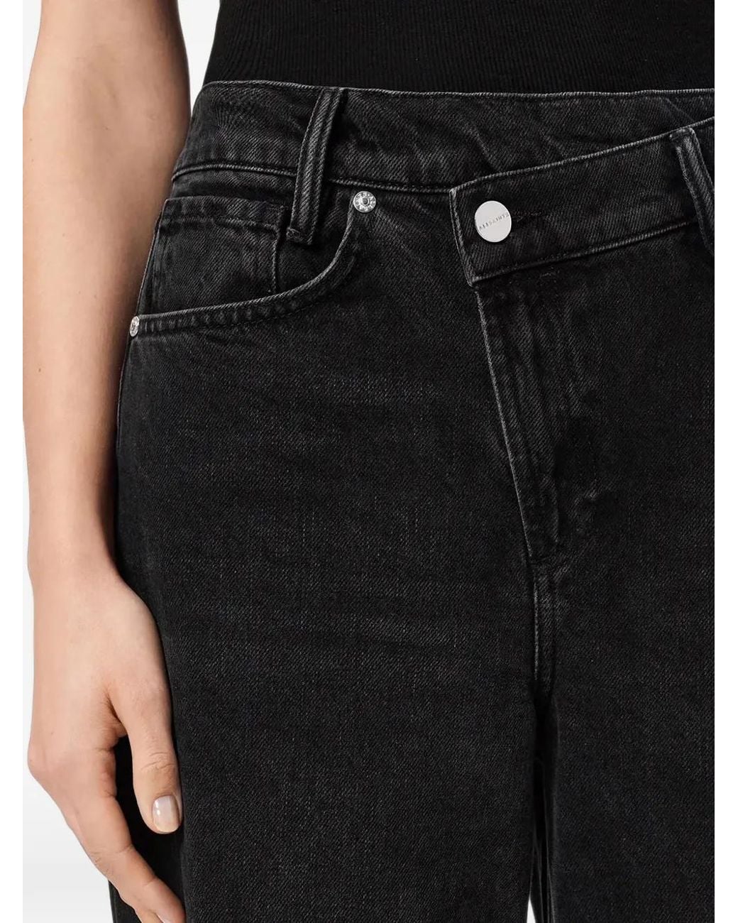 AllSaints Black Aki Mid-Rise Jeans