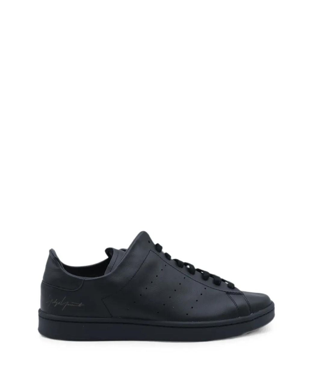 Y-3 Blue Baskets Stan Smith En Cuir À Détails De Perforations