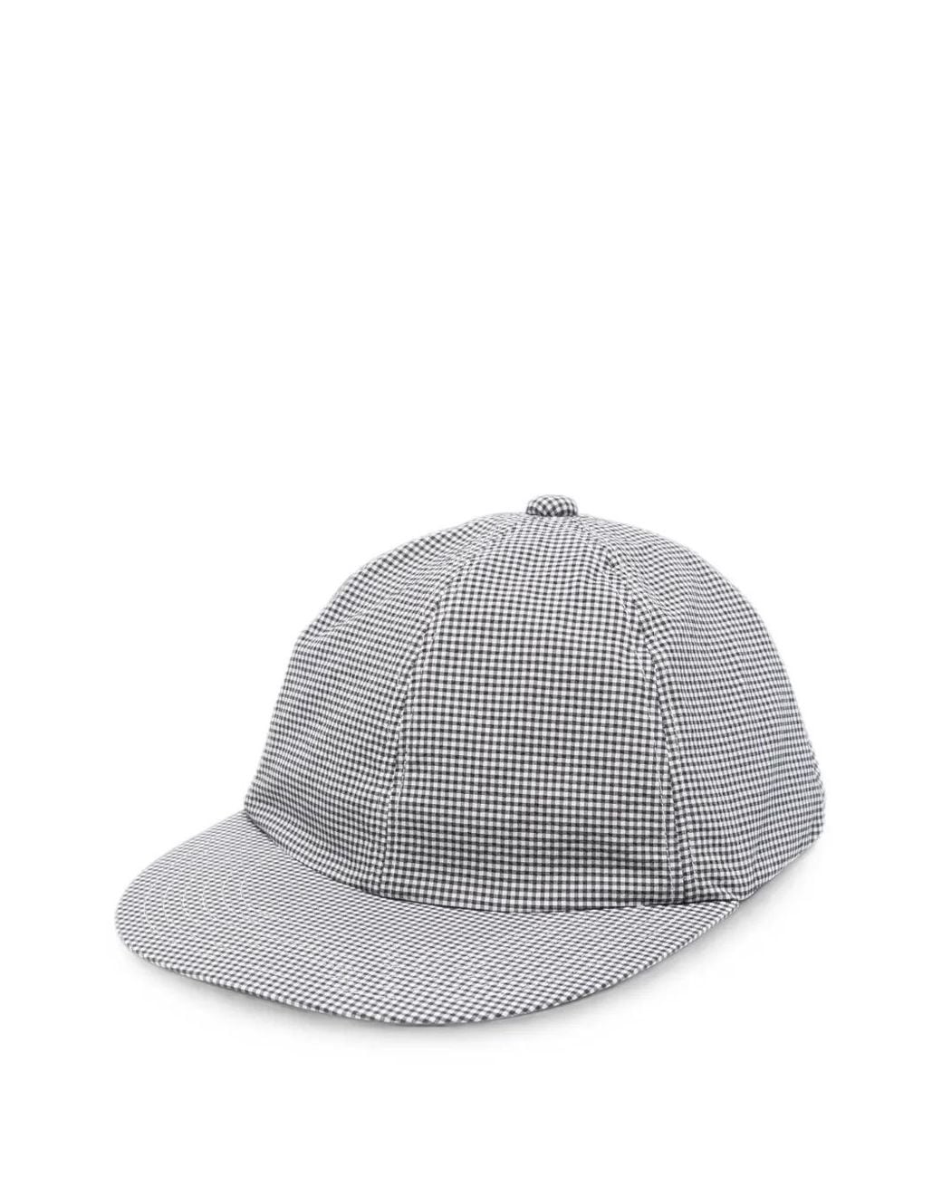Post Archive Faction PAF Gray Gingham-Check Baseball Cap for men