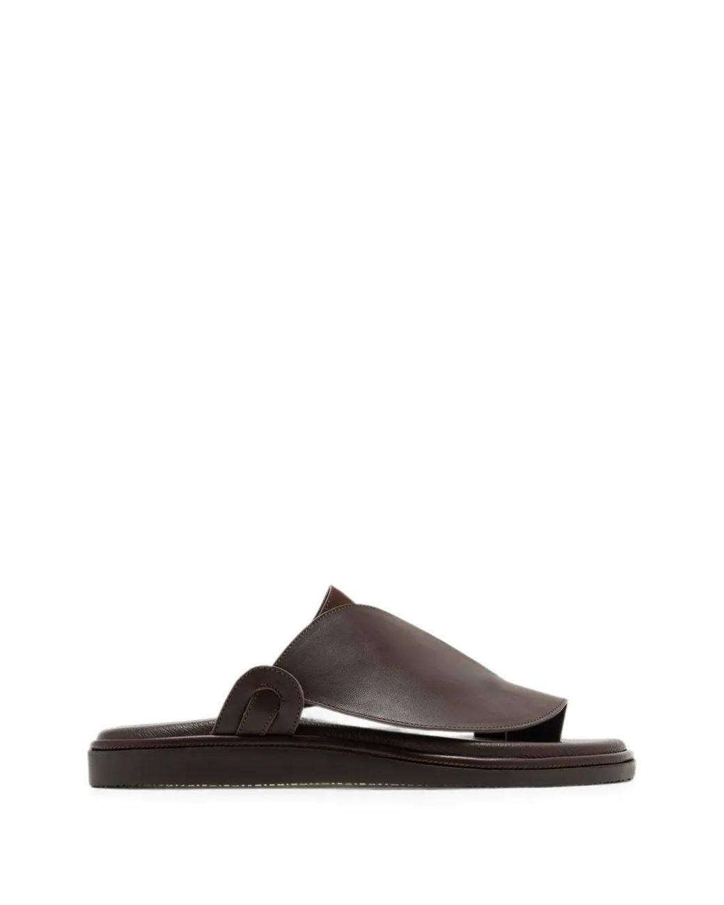 Forsa Brown Woven-Panel Leather Sandals for men
