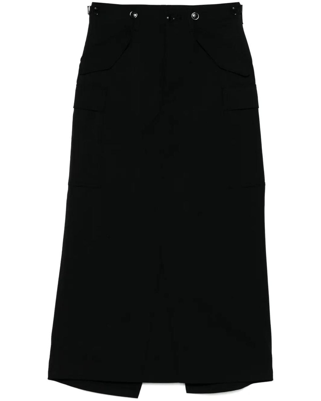 Junya Watanabe Black Cargo Midi Skirt