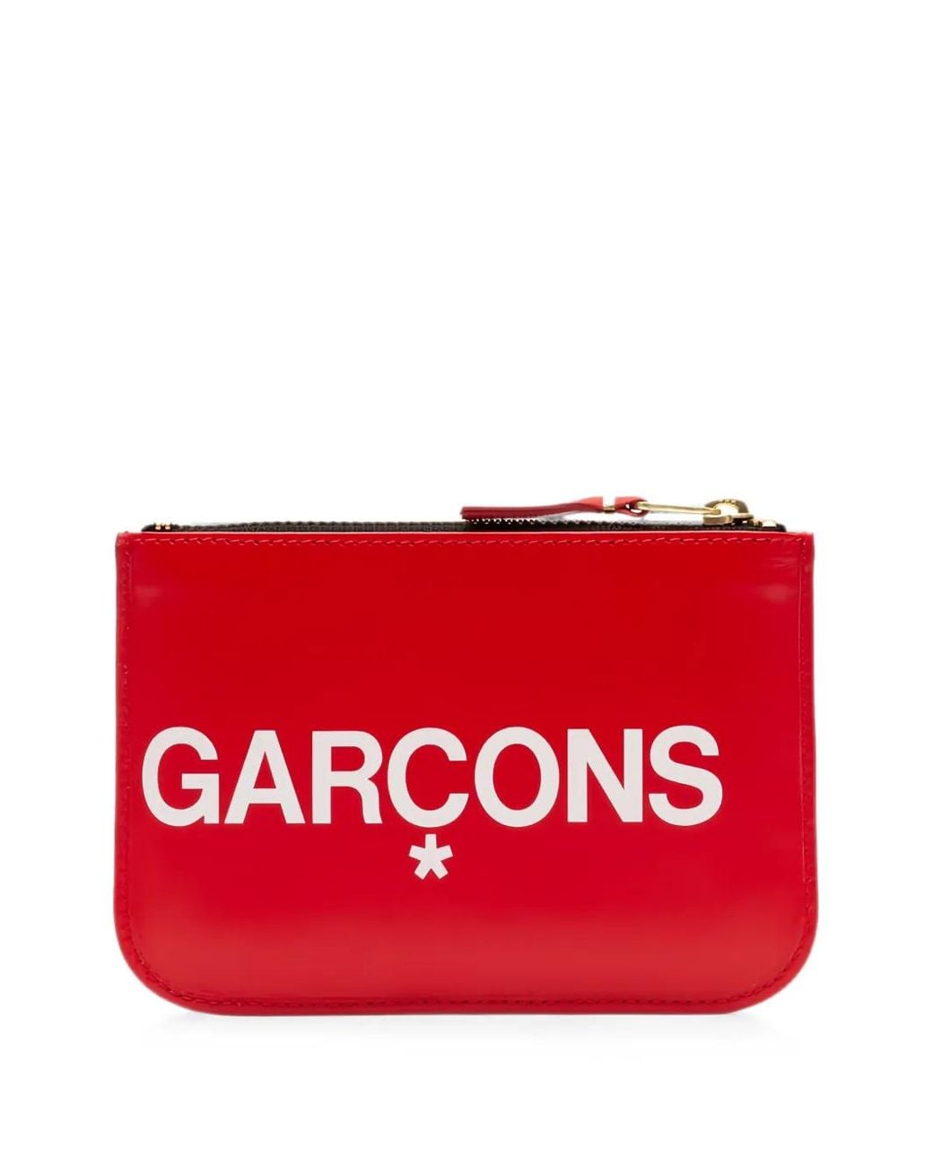 Comme des Garçons Red Huge Logo Wallet Pouch