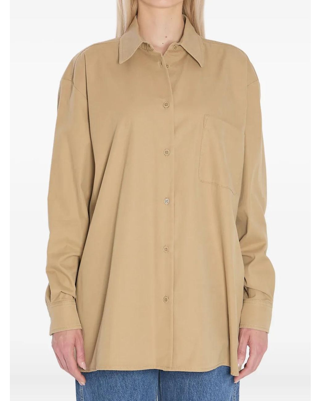 The Row Natural Buttoned Pocketed Shirt
