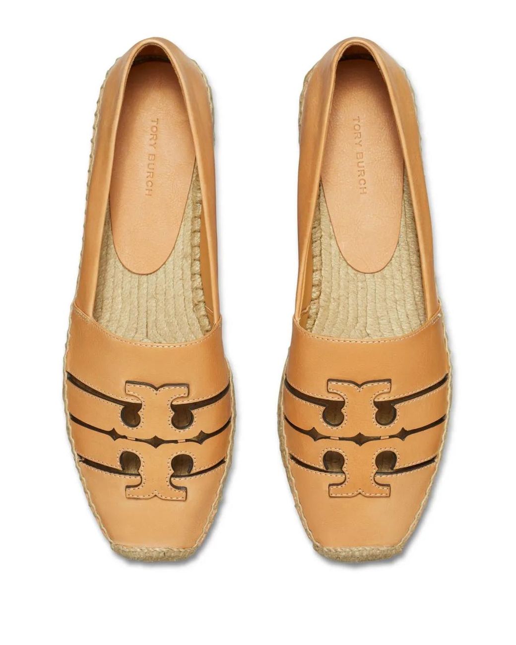 Tory Burch Brown Leather Espadrilles Ines