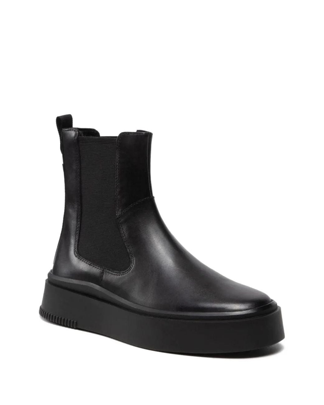 Vagabond Black Stacy Elastic-Panel Platform Boots
