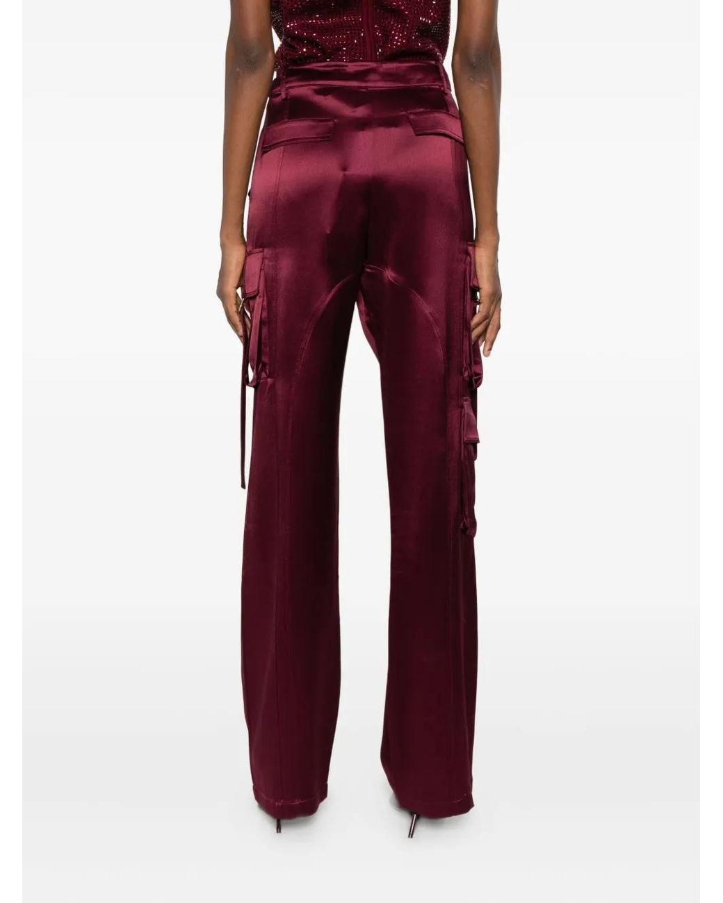retroféte Purple Cargo-Pocket Trousers