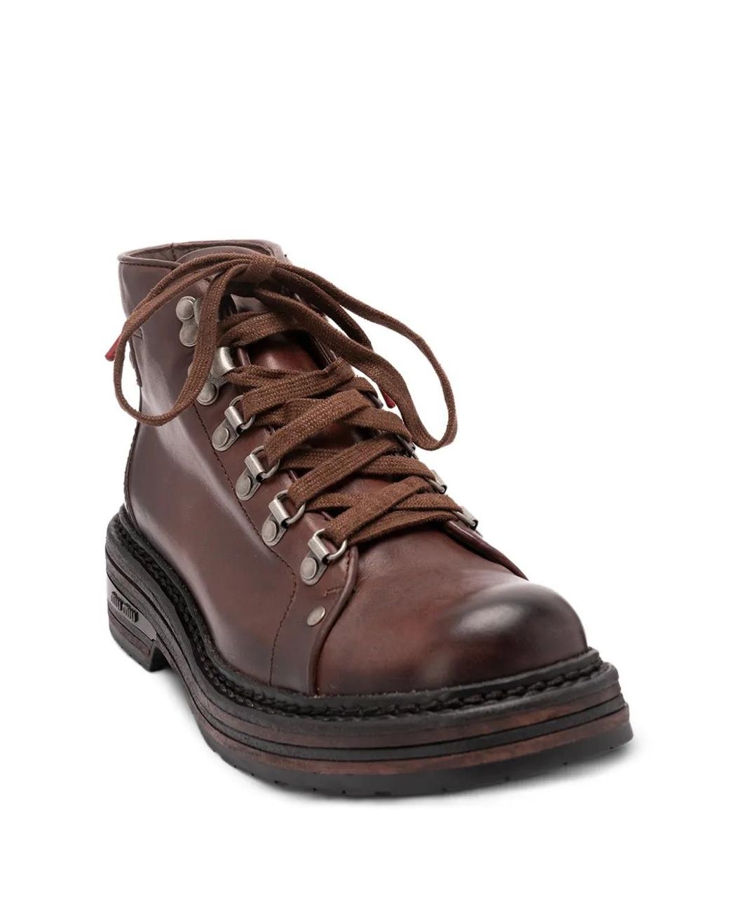 Miu Miu Brown Leather Booties
