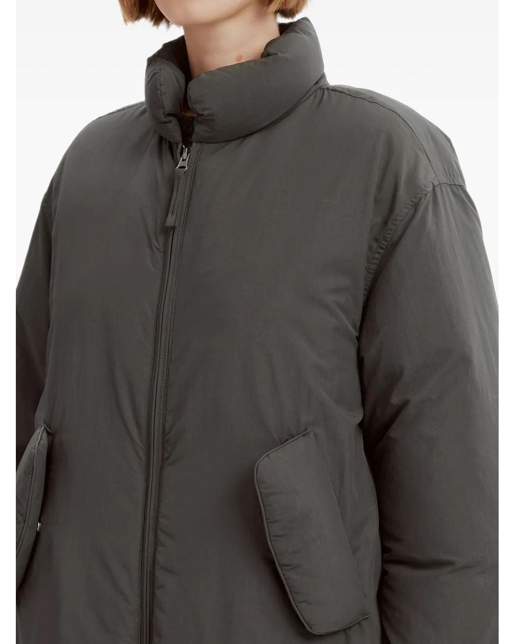 Low Classic Black Padded High-Neck Jacket