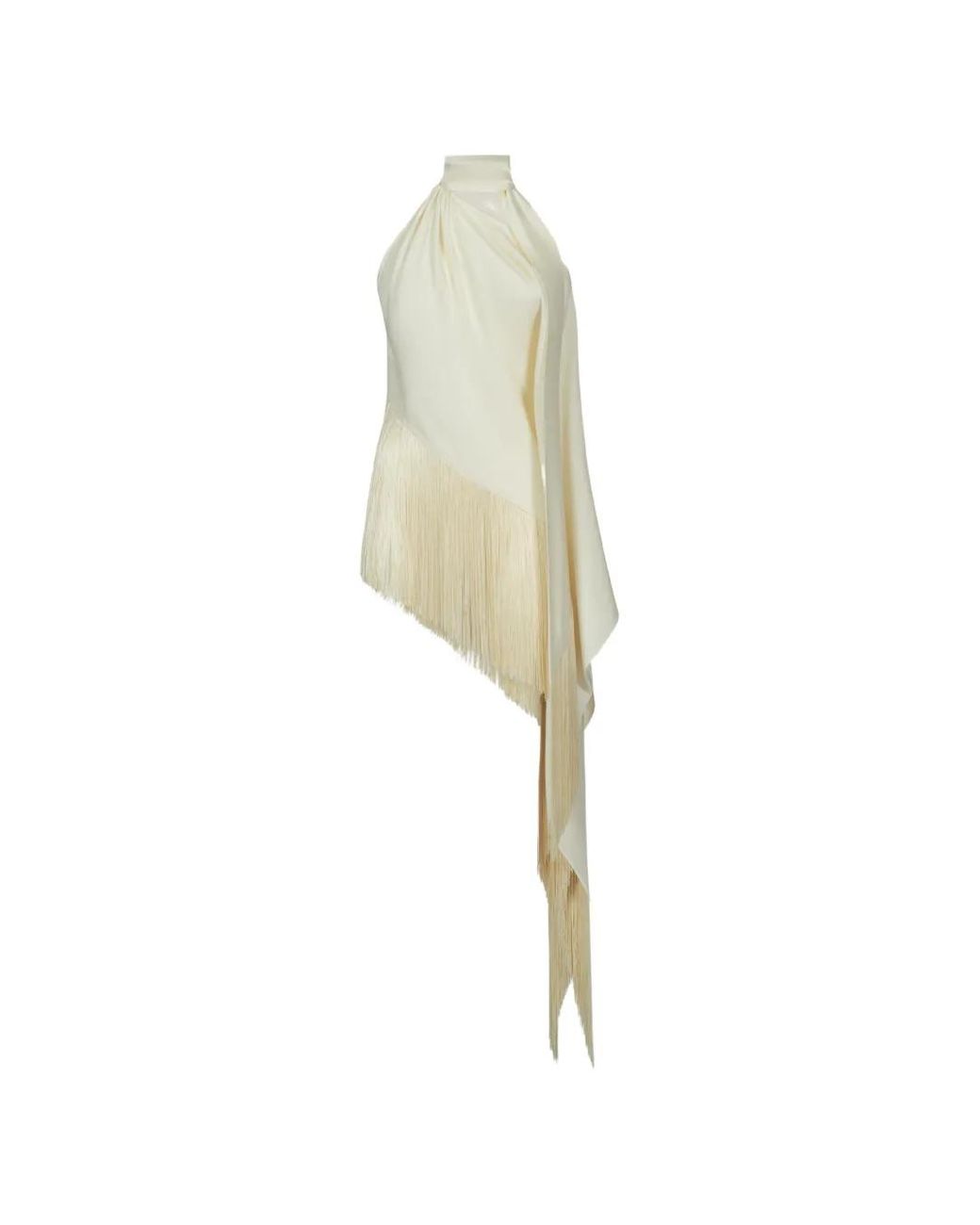 Taller Marmo White Blouse Atlas À Franges