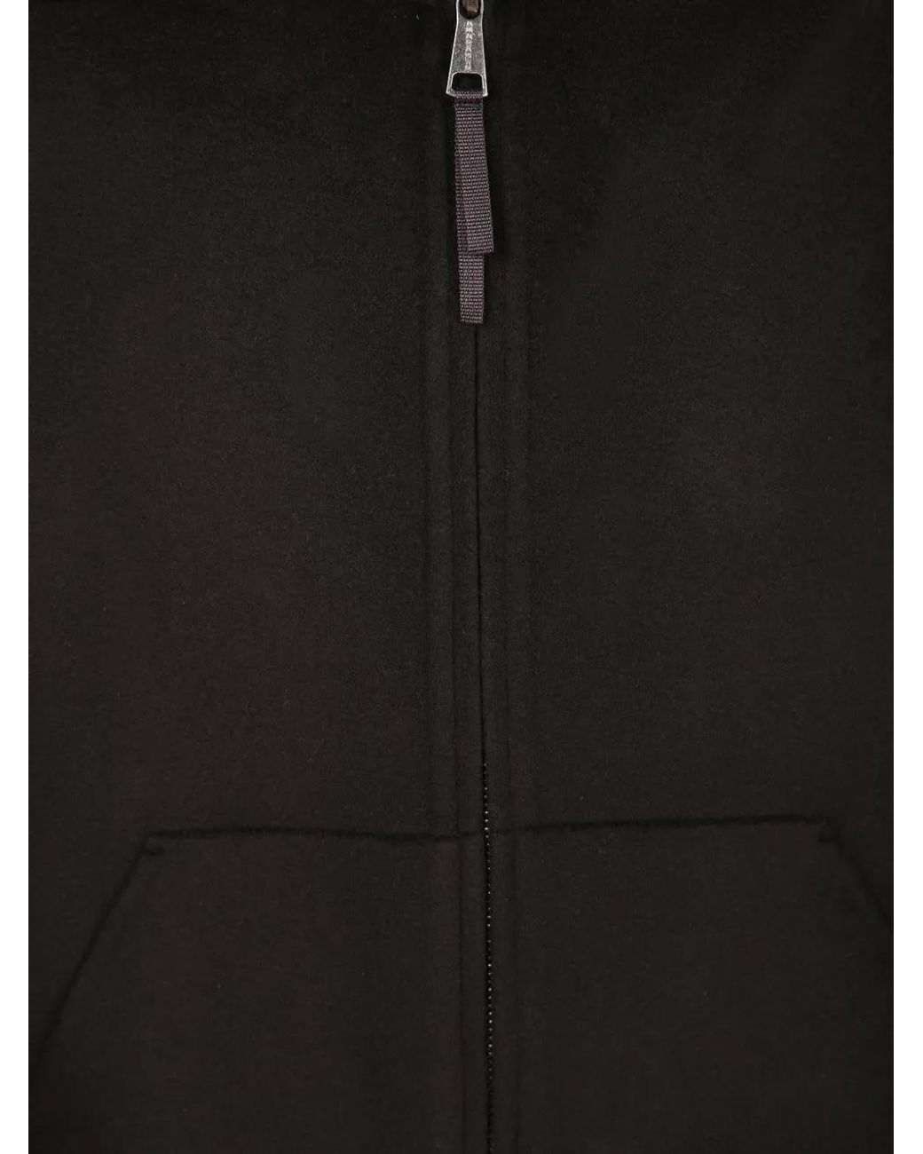 Amaranto Black Zip-Up Collar Jacket for men