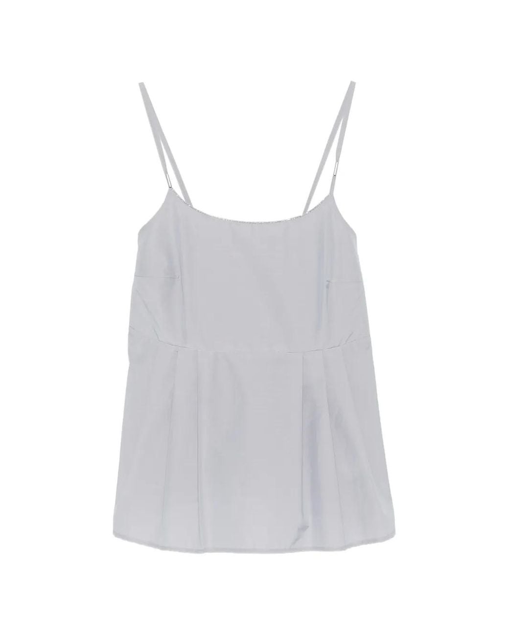 Peserico Gray Pleated Top