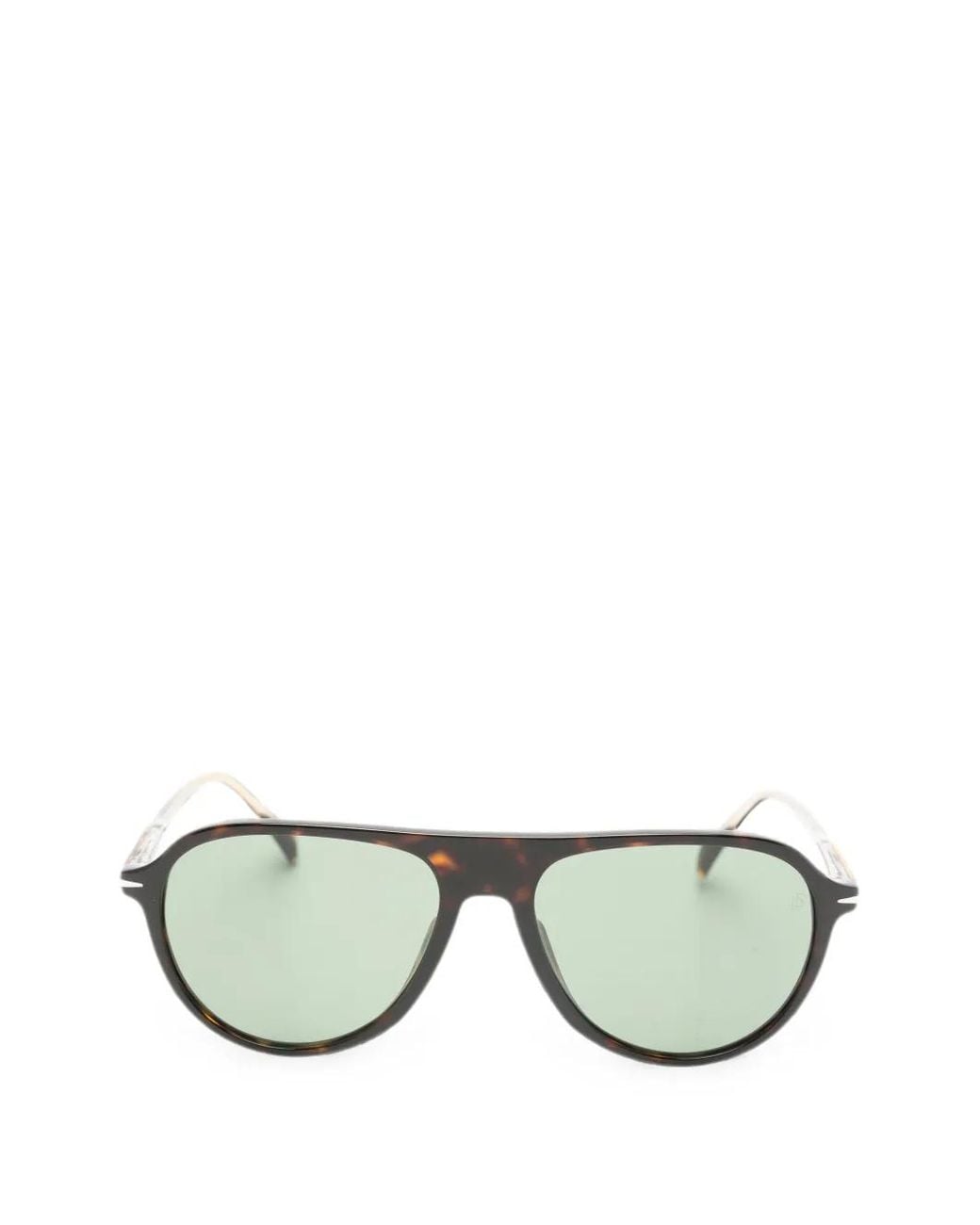 David Beckham Green Lunettes De Soleil Rectangulaires À Effet Écailles De Tortue