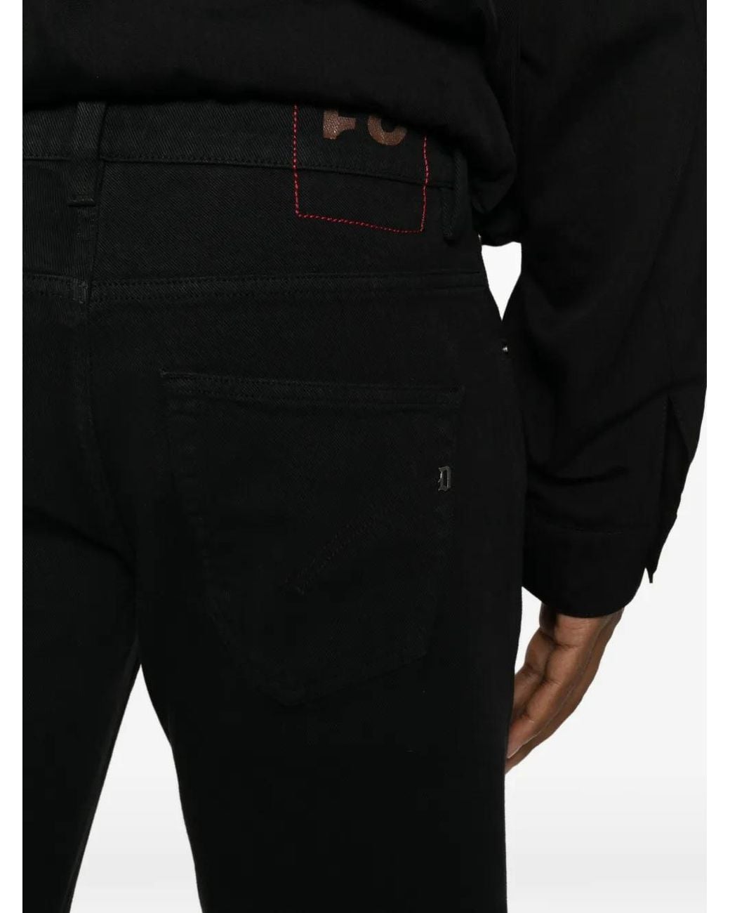 Dondup Black Brighton Straight-Leg Jeans for men