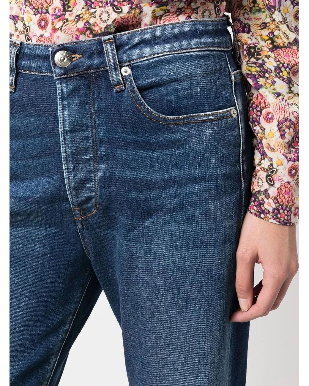 3x1 Blue High-Rise Straight-Leg Jeans