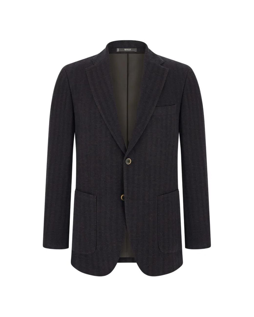 Boggi Blue Blazer Herringbone for men