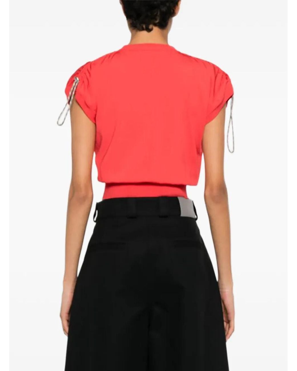 Coperni Logo-Embroidered Drawstring T-Shirt