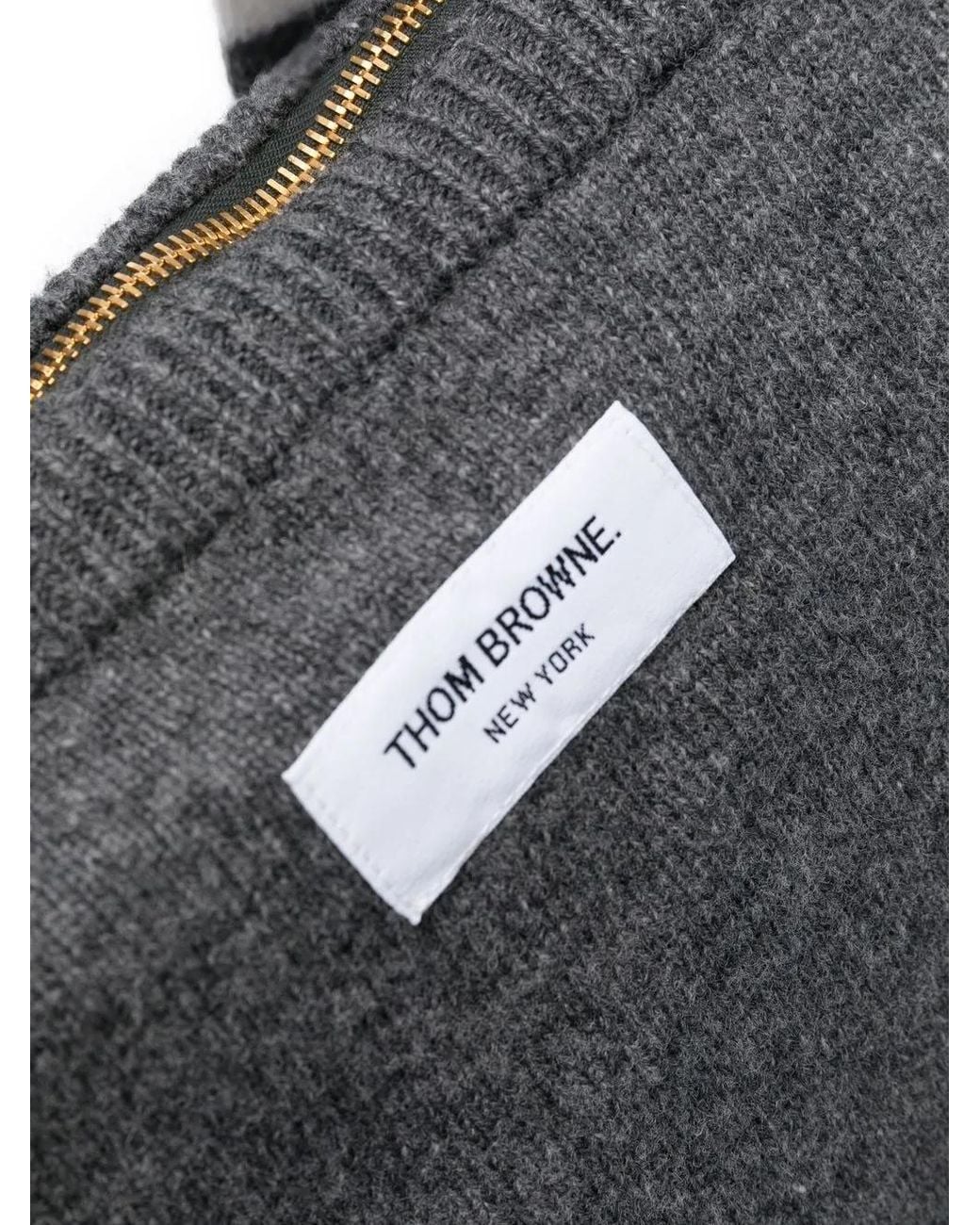 Thom Browne Gray 4-Bar Stripe Crossbody Bag
