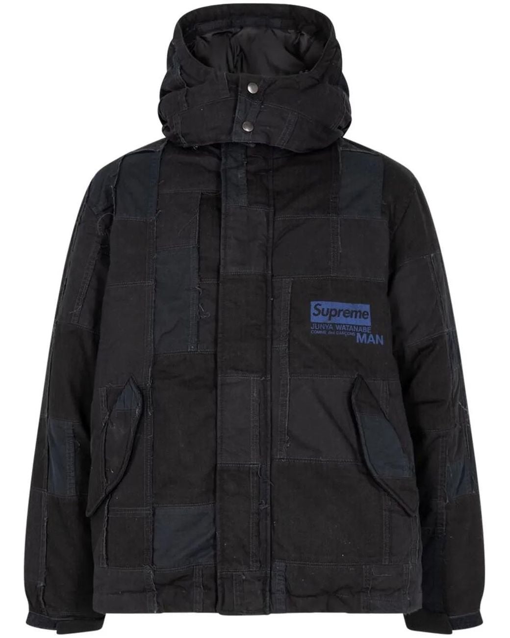 Supreme Black X Junya Watanabe "Comme Des Garcons" Patchwork Puffy Jacket