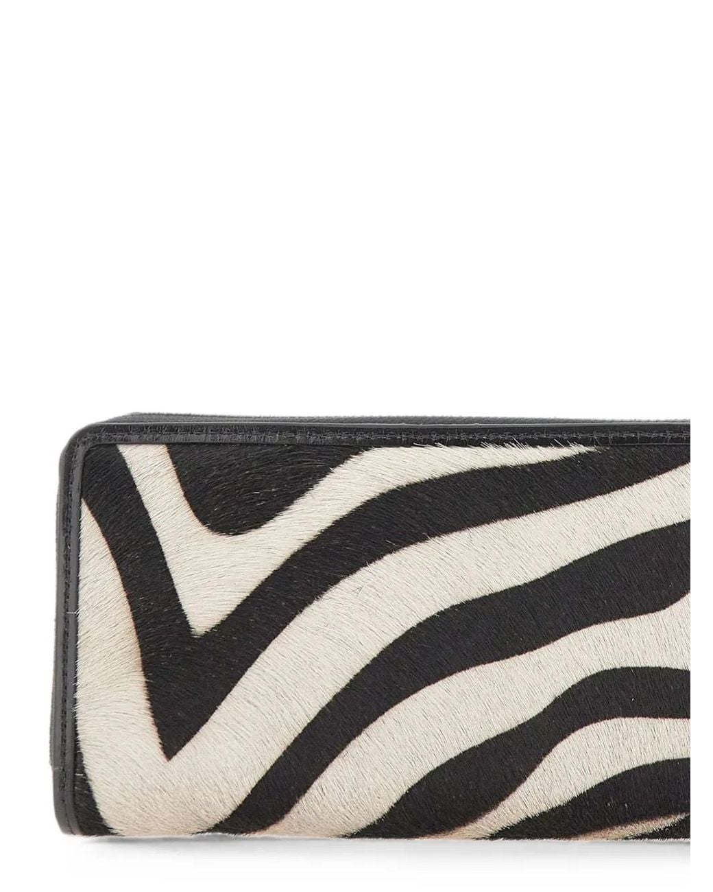 Gianni Chiarini Black Horsy Zebra-Print Wallet