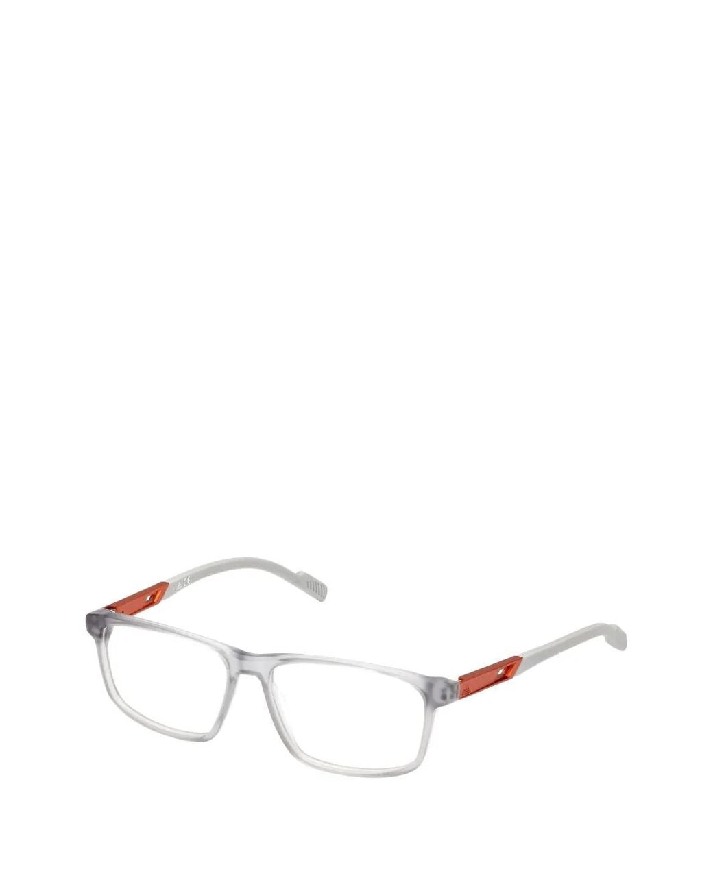 Adidas White Square-Frame Glasses