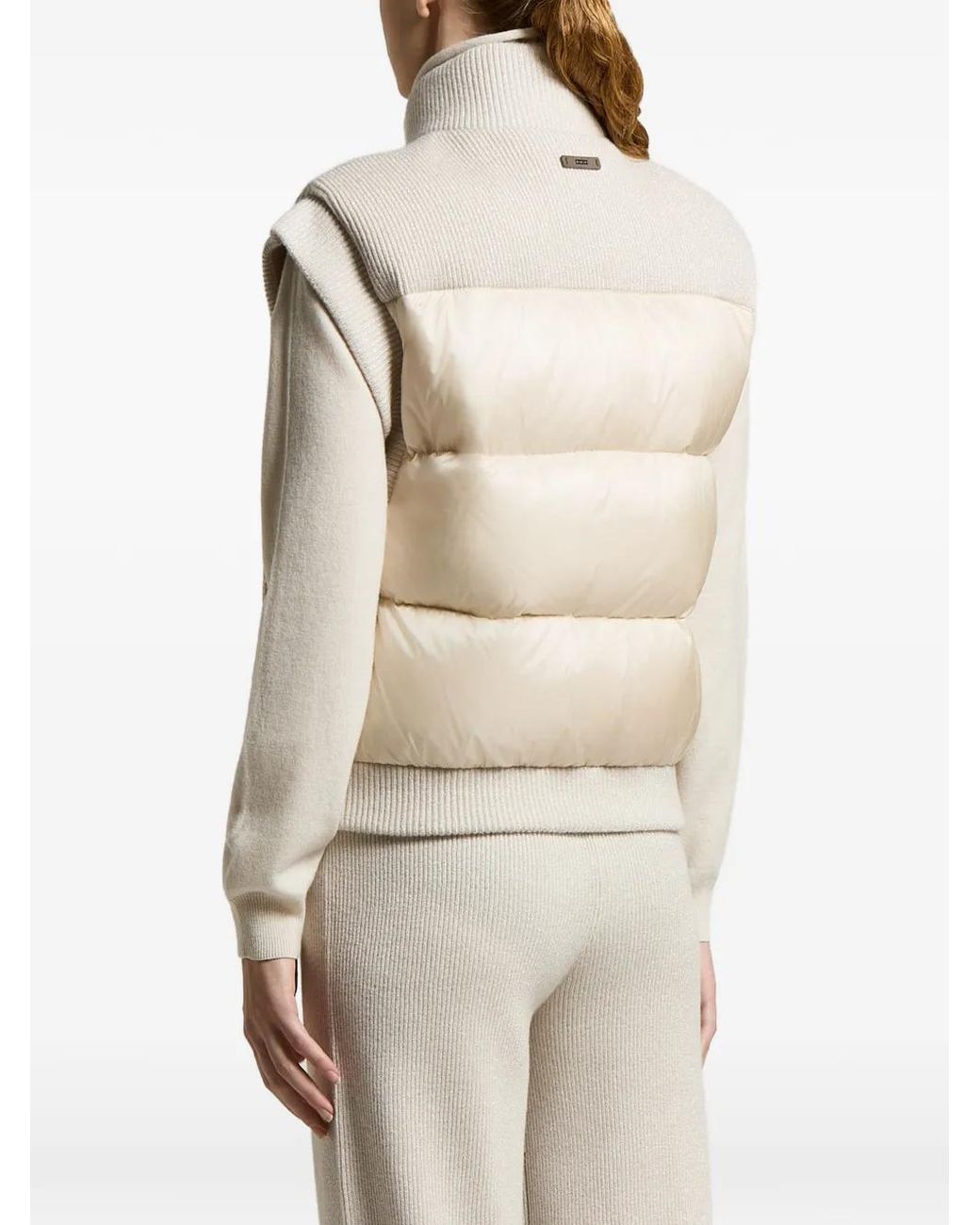 Peserico Natural Quilted Panelled Gilet
