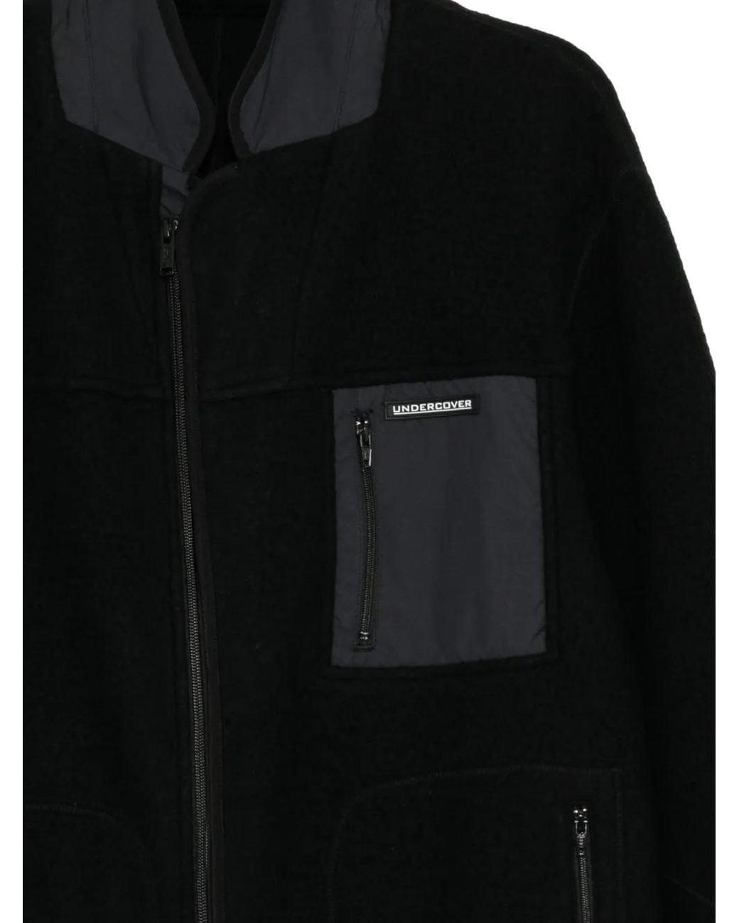 Undercover Black Fleeced Jacket for men