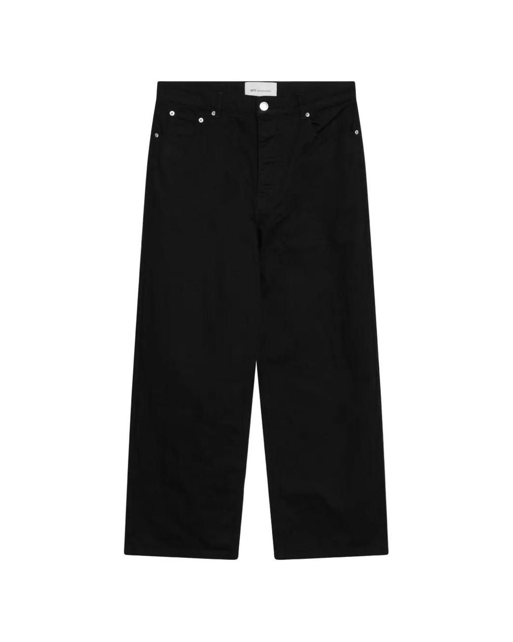 AMI Black Baggy-Fit Jeans for men