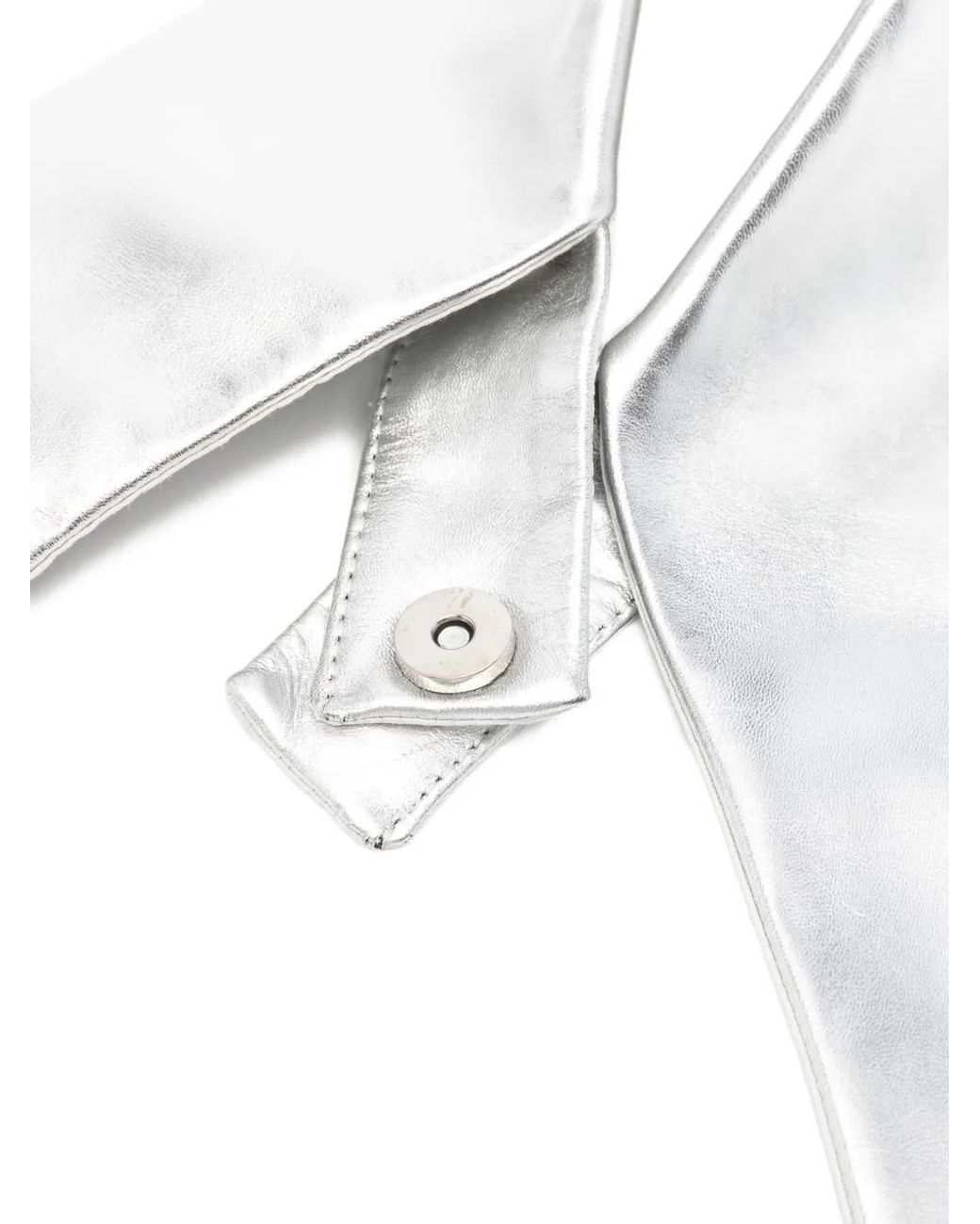 MITILIANE COUTURE White Ring Leather Tie