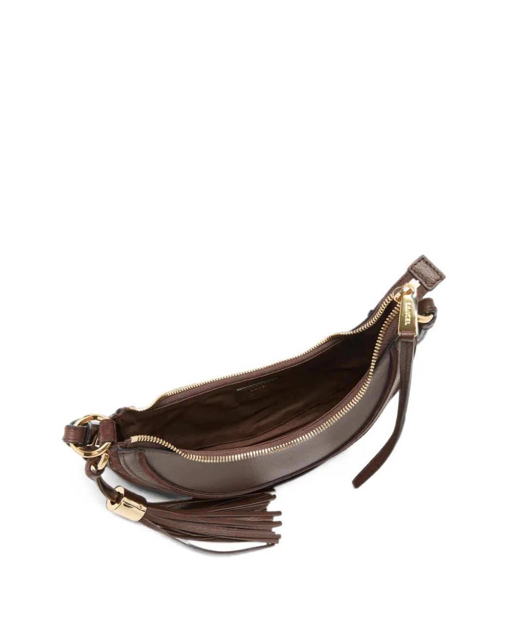 Lancel Brown Small Hoboheme Leather Shoulder Bag