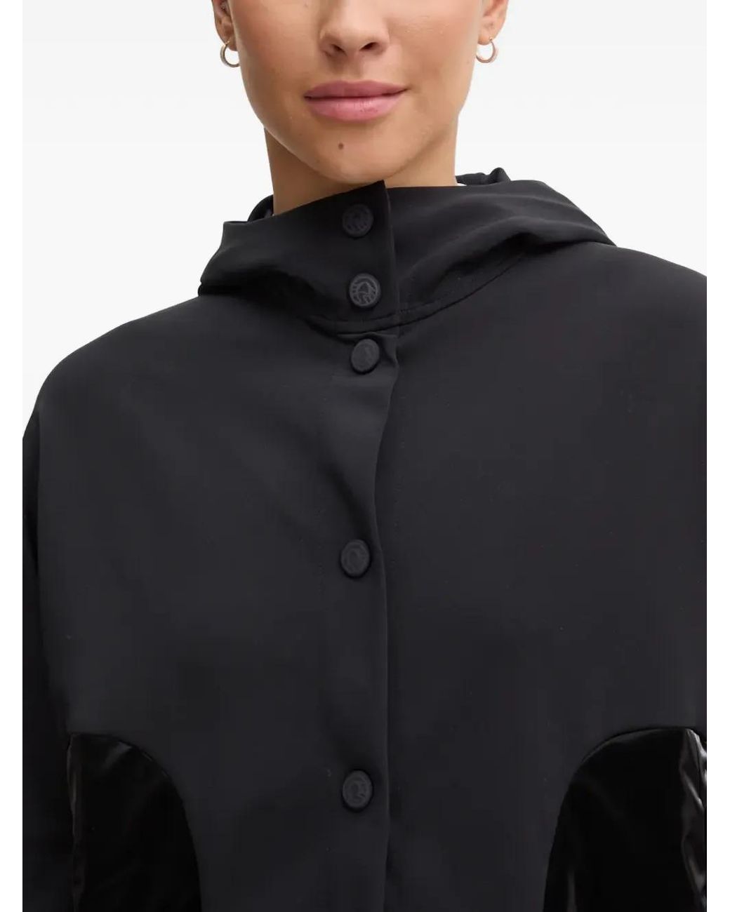 Sportalm Black Hooded Panelled Jacket