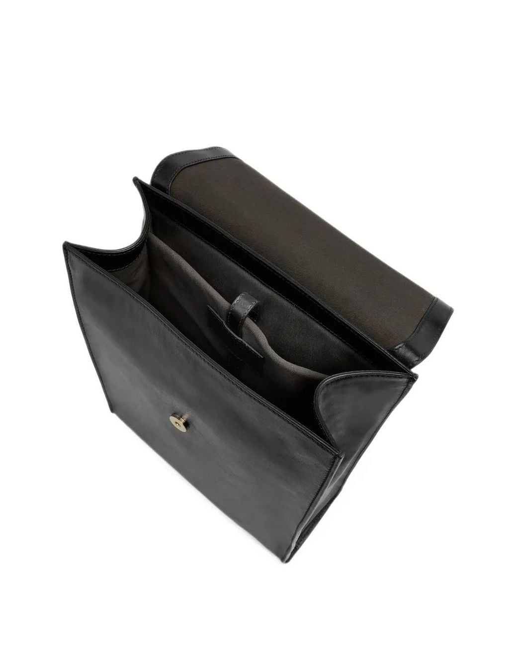 The Bridge Black Logo-Plaque Leather Backpack