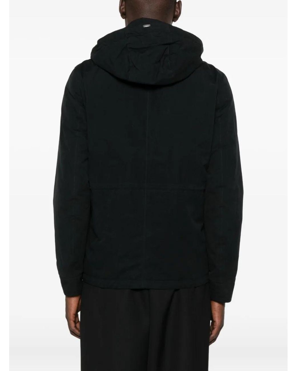 Giacca Con Cappuccio E Tasca di Herno in Black da Uomo