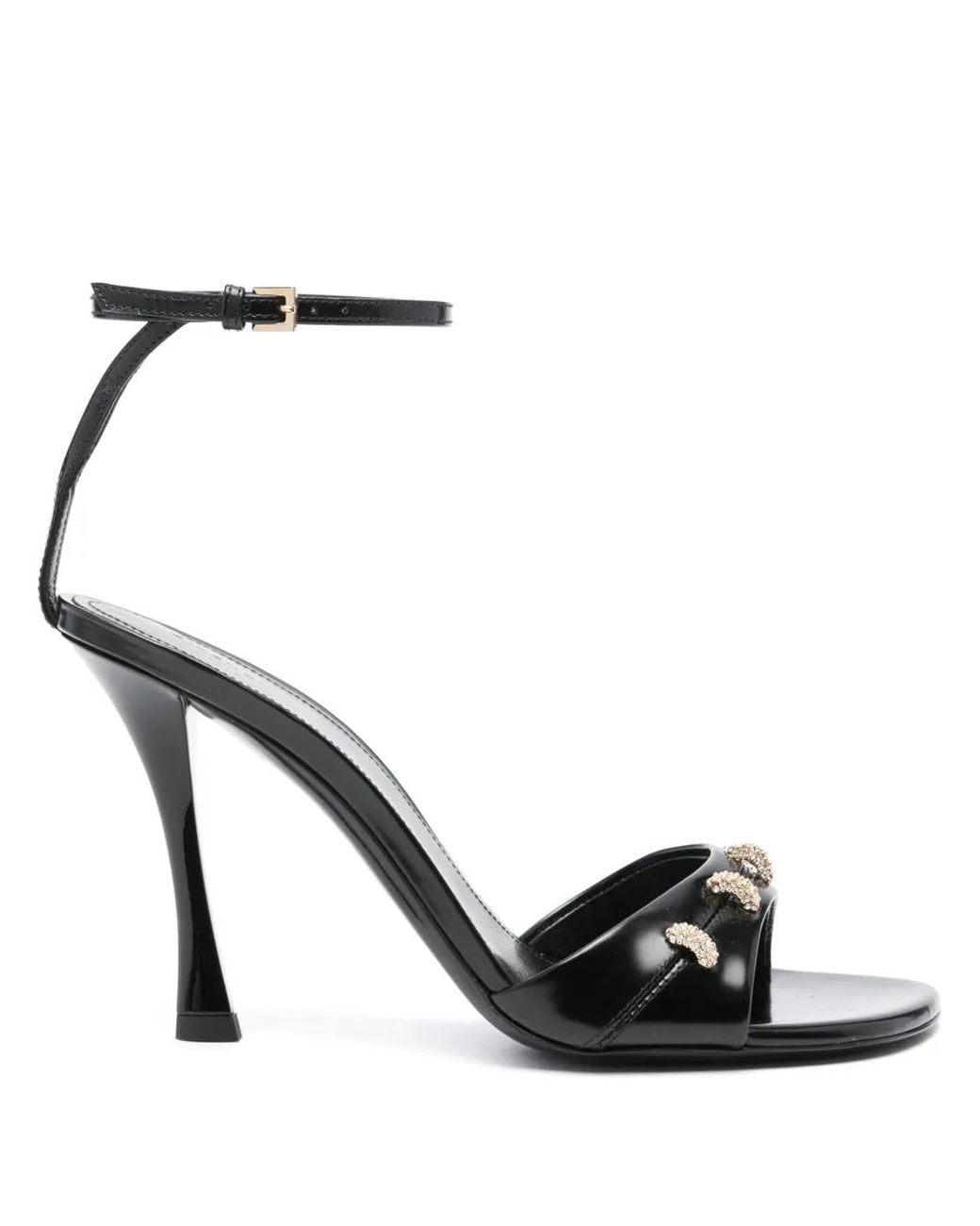 Givenchy Black Stitch Leather Sandals
